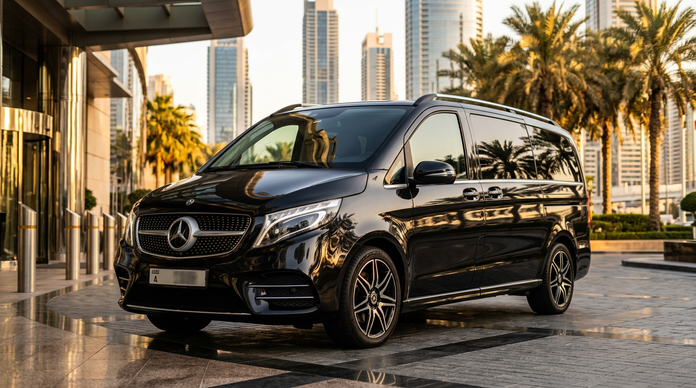 8-Seat Luxury Mini Van with driver in Dubai